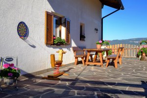 Terrasse mit Blick auf Ritten